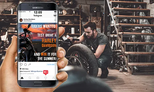 Friends around table with a mobile phone