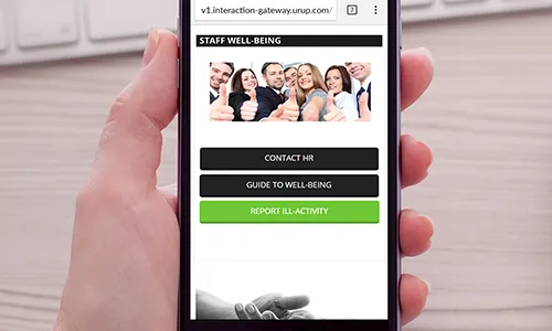 Web-based Call to Action - click on the link